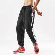 Loose Side Button-Up Sweatpants