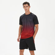 Color Gradient Sports T-Shirt and Shorts (2 Piece Set)