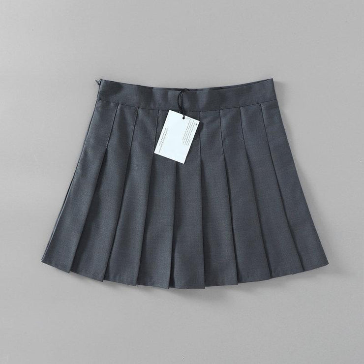 Pleated A-Line Skirt