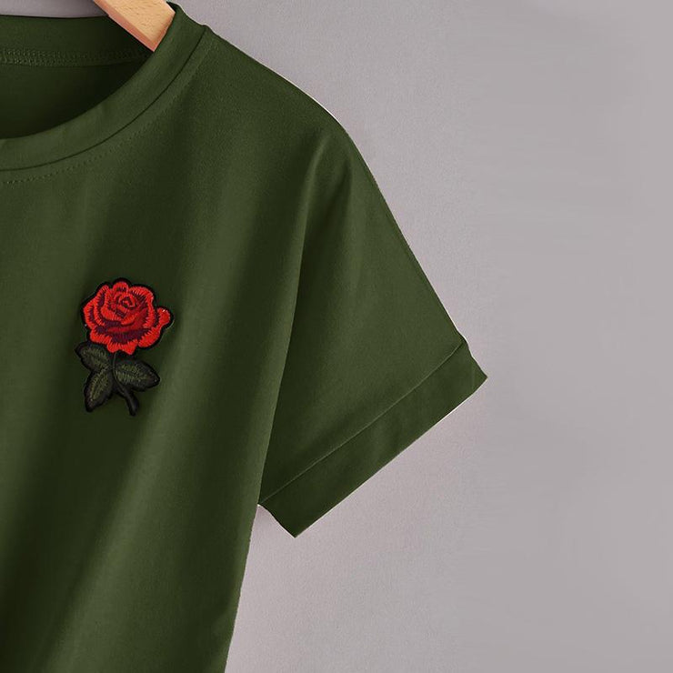Rose Bow Tie T-Shirt