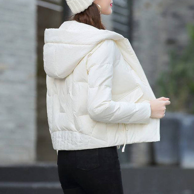 Short Style Hooded Down Jacket