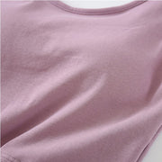 Broad Round Collar T-Shirt With Pad