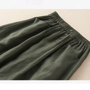 Long A-Line Linen Skirt