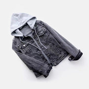 Denim Jacket With Removable Hood