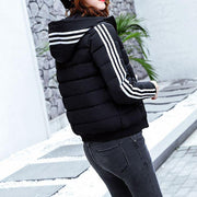 Winter Striped Hooded Jacket